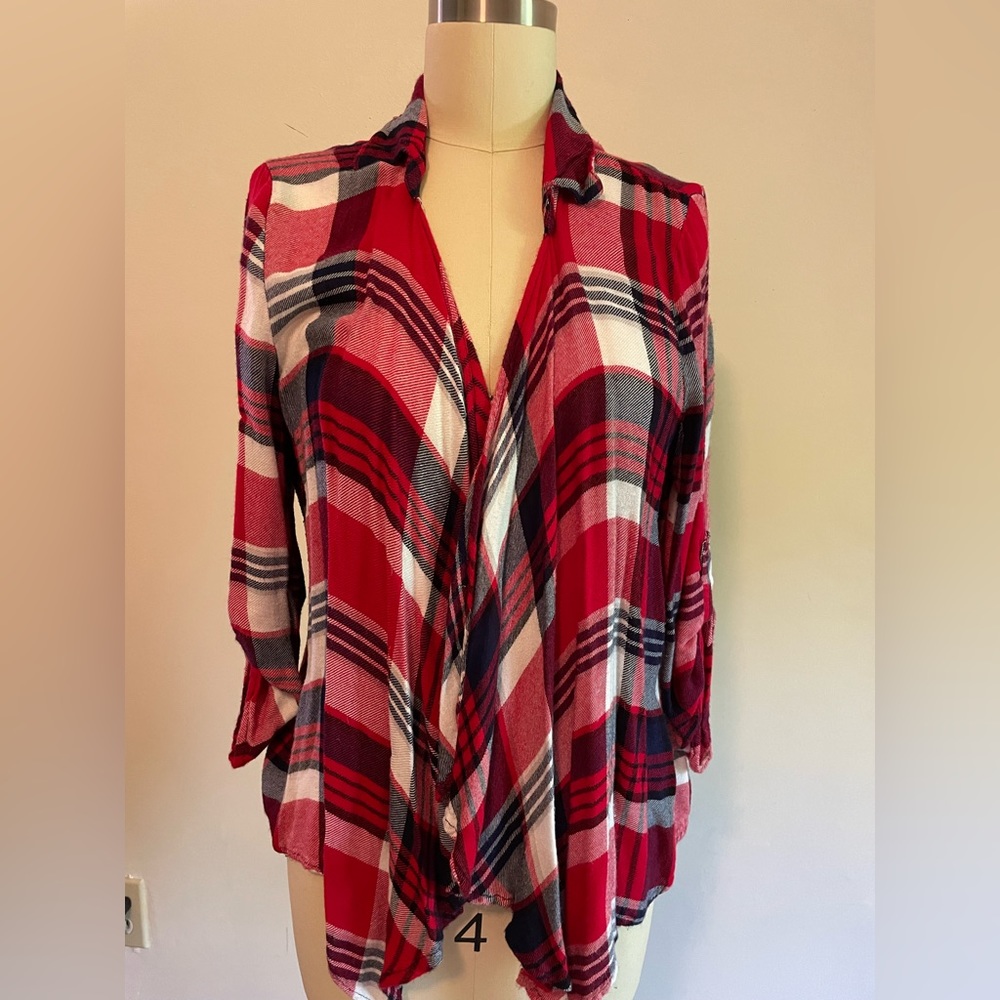 Derek Heart Open Front Lightweight Flannel